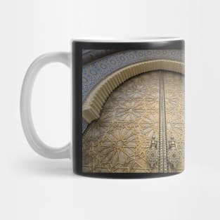 Golden door of the Royal Palace in Fez, Morocco Mug